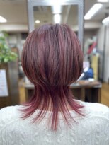 ラループ ヘアデザイン(la Loop Hair Design) ワインレッドのクラゲヘア