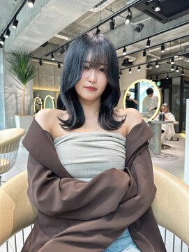 ロンド レア 天神大名店(Lond Le’a) ラベンダーグレージュ透明感カラーくびれヘア韓国ブルベ