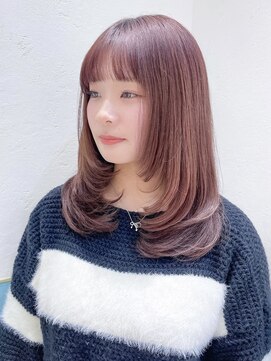 ロンド レグリーズ 立川(Lond leglise) レイヤーカット/韓国ヘア/顔周りレイヤー/暖色カラー/立川