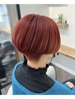 シアアルン 新小岩店(SHEER alun)&nbsp;ピンクオレンジ×刈り上げショート/SHEERalun新小岩店