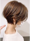 30代40代50代◎襟足ギザギザ/大人ショートボブ/銀座【オカモト】