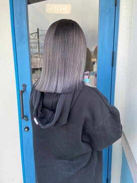 ヘアーメイク コラソン(hair make corazon) 1黒髪ボブルフネビージュ小顔ワンレンダークアッシュ