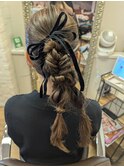 編みおろしポニー