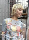 ハイトーン / 切りっぱなしボブ / 心斎橋美容室 / Eurica