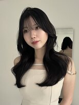 ヨーク(YOKE)&nbsp;レイヤーカット韓国風巻き前髪顔周りカットセピアグレージュ