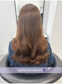 ベージュカラー×デジタルパーマ