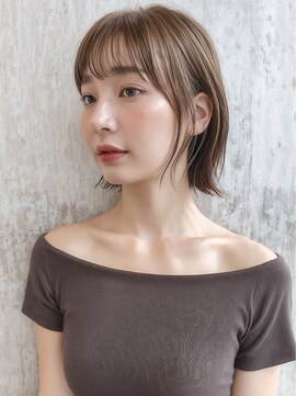 COVER HAIR ACADEMY 北浦和【カバーヘア アカデミー】北浦和西口店【4/6 OPEN(予定)】 20代30代◎韓国風ミルクティーベージュボブ×くびれ外ハネp