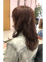 ドゥ スタイル 三国ヶ丘店(Duex Style)&nbsp;新色オレンジブラウン☆白髪暈しイルミナ×ロングウェーブパーマ