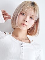 ラフィス ヘアー リノ 三宮店(La fith hair lino) 【La fith】ハイトーンボブ×ブリーチ×切りっぱなし