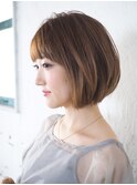 小顔ストレート 前下がり ショートボブ 【アトリエMAI北千住】