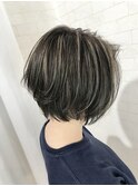 ショートボブ☆3Dデザインカラー【Alma hair】アッシュブラウン