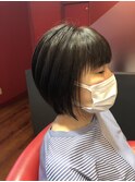 ぱつっとボブ