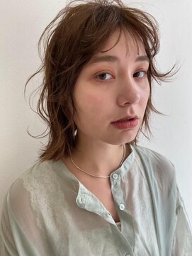 ローウェ 表参道(Louwe) ボブ/大人かわいい/フェザーバング/透け感グレージュ