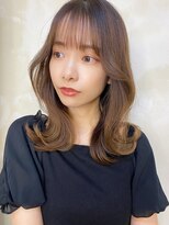 アリスバイアフロート 自由が丘(ALICe by AFLOAT)&nbsp;柔らかマロンベージュ/抜け感2wayバング/鎖骨ミディアム