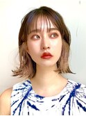 【修】20代30代40代◎透明感カラー×韓国切りぱなしボブ