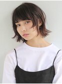 [ANDREY]グレーベージュ/レイヤーロング/前髪パーマ黒髪カタログ