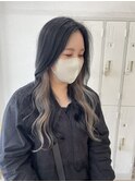 スモーキーアッシュハイトーンホワイトベージュポイントブリーチ