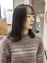 テトヘアー(teto hair)&nbsp;顔周りレイヤーウルフミディアム透明感カラー