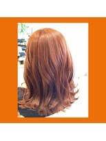 ヘア ポジション HAIR Position 大館西店 ブリーチ無しのオレンジカラー（ダブルカラー）