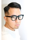 七三サイドパートフェードかき上げヘアコンマヘア