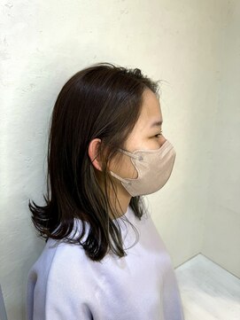 ヘアースペースブルーム リアン 岡町店(HAIR SPACE BLOOM Lien) 岡町/インナーカラー/オリーブベージュ