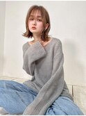 切りっぱなしボブ 外ハネ レイヤー