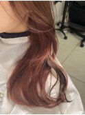 インナーカラー赤ピンク
