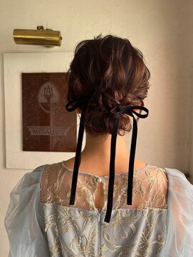美容室 メザミー MESAMIES 結婚式お呼ばれヘアヘアアレンジ＊大人可愛いミディアムお団子