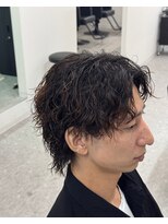 ブライト(BRIGHT)&nbsp;センターパートウルフツイストスパイラルパーマ静岡メンズ