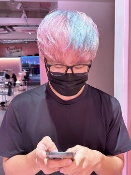 ダズリングディア(Dazzling Deer) マッシュ/ピンク×水色/韓国マッシュ