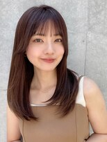 エトラ 渋谷店(etora) 小顔 前髪 レイヤーカット チェリーブラウン"