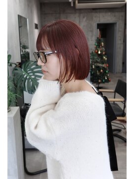 リベルタ(LIBERTA) ボブ/丸くならないボブ/暖色カラー