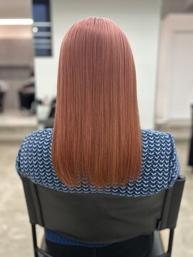 ノートエートル 西金沢(Nought etre) ハイトーンカラー/ツヤ髪スタイル/コーラルピンク/ピンクカラー