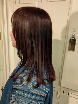 エスク オブ ヘアー(SQ of hair) ミディアムレイヤー　ピンクブラウン