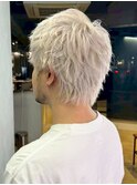 波巻きツイストスパイラル刈り上げセンターパート_ba581181
