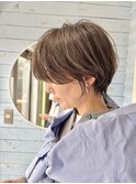 白髪ぼかし×40代50代向け立体ショート
