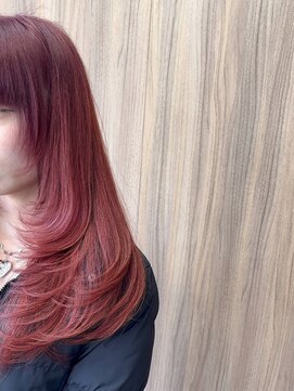 アッシュ 横浜瀬谷店(Ash) ”垢抜け抜群”レイヤーカット×チェリーレッド