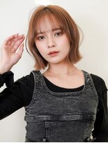 ラフィス ヘアーコロナ 河原町店(La fith hair corona)&nbsp;切りっぱなしボブ×ダブルカラー×シースルーバング