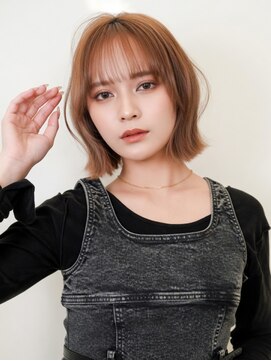 ラフィス ヘアーコロナ 河原町店(La fith hair corona) 切りっぱなしボブ×ダブルカラー×シースルーバング