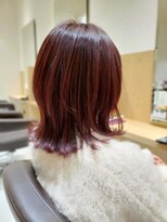 ユニックス イオンモール川口前川店(UNIX)&nbsp;【30代髪型・40代髪型】 外はねくびれレイヤー×チェリーピンク