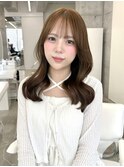 イエベ春◆大人かわいいブリーチなしヘーゼルベージュくびれヘア