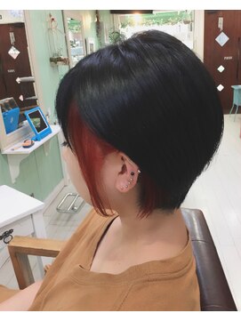 パワーオブヘアーセイカ(Power of Hair Seika) 耳かけインナーカラー・レッド♪