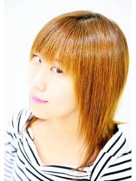 ヘアーシープス hair CCPS サラツヤ　！　ミディアムストレート