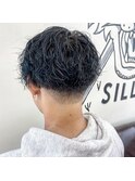 ブルーブラックスパイラルパーマ