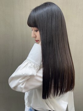 ジーナ 西新(Zina) 髪質改善＊ダークトーンシルキーベージュ＊艶髪【Zina 西新】