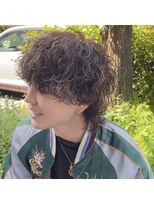 ウェーブ(WAVE)&nbsp;マッシュウルフ×波巻きパーマ/メンズパーマ