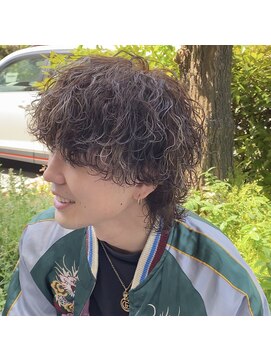 ウェーブ(WAVE) マッシュウルフ×波巻きパーマ/メンズパーマ