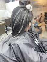 ラフ(LAFF) #バレイヤージュ#グレージュカラー#ボブウルフ#ココアベージュ