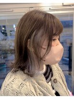 レポ(LEPO)&nbsp;インナーグレージュと切りっぱなしロブ