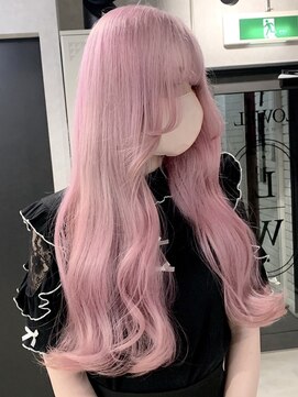 ロウル 渋谷(LOWRL) ホワイトペールピンク/ケアブリーチカラー